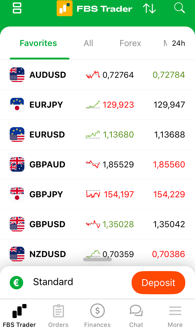 FBS mobile app screenshot 1