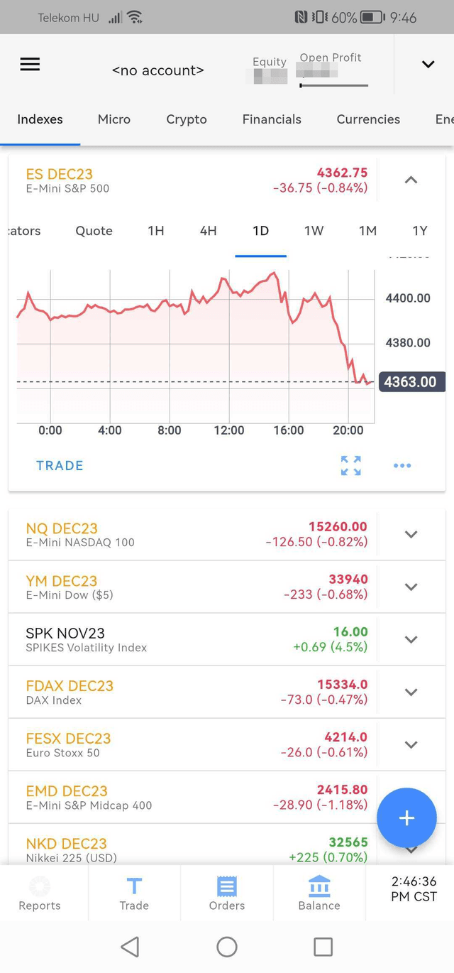 NinjaTrader mobile app screenshot 1