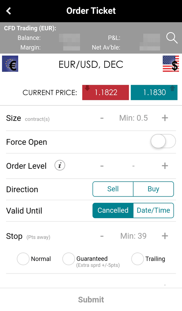 Spreadex mobile app screenshot 3
