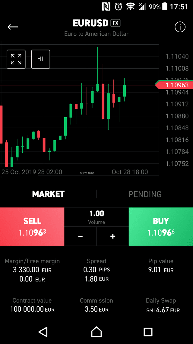 XTB mobile app screenshot 1