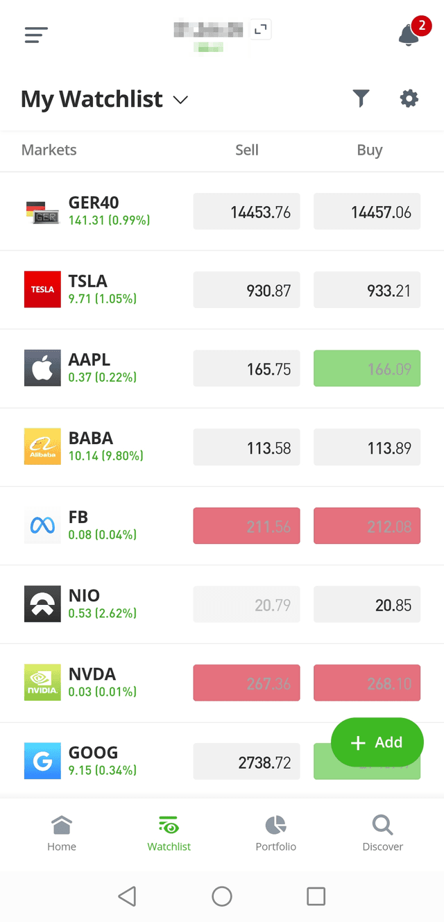 eToro USA mobile app screenshot 1