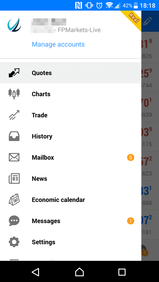 FP Markets mobile app screenshot 1